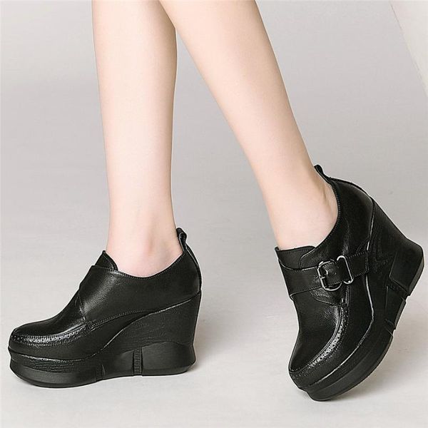 platform oxfords shoes women genuine leather wedge high heel pumps shoes female low round toe fashion sneakers casual, Black
platform oxfords shoes women genuine leather wedge high heel pumps shoes female low round toe fashion sneakers casual, Black