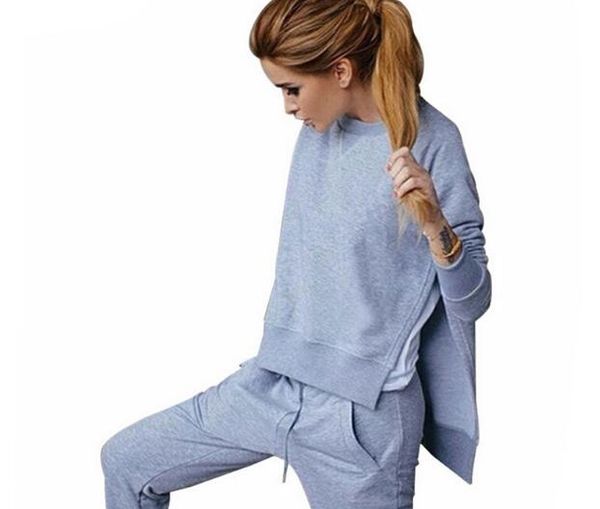solid cut 2020 new design fashion suit set women tracksuit two-piece style outfit sweatshirt sport wear, Gray
solid cut 2020 new design fashion suit set women tracksuit two-piece style outfit sweatshirt sport wear, Gray
