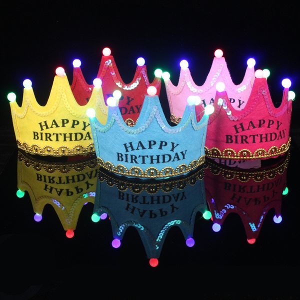 led light up birthday hat princess king happy birthday crown cap headband christmas birthday party decoration without battery
led light up birthday hat princess king happy birthday crown cap headband christmas birthday party decoration without battery
