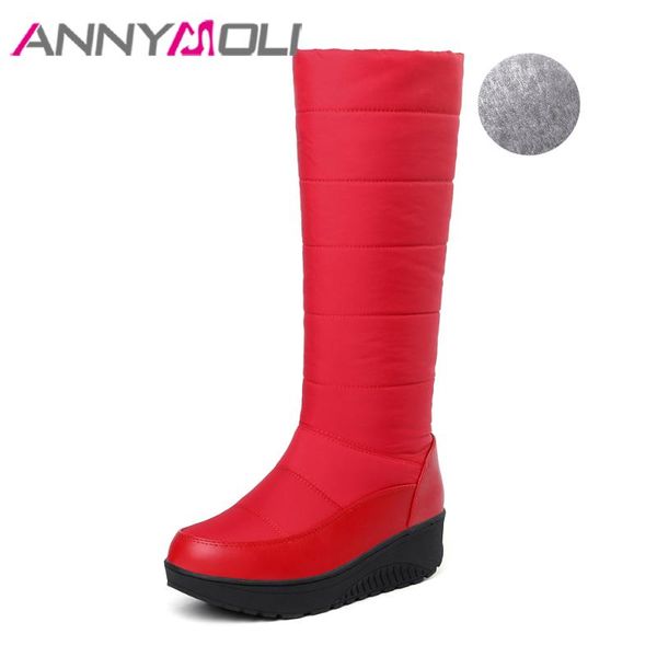 annymoli winter shoes women snow boots fringe platform wedge knee high boots round toe female tall shoes warm red plus size 5-11, Black
annymoli winter shoes women snow boots fringe platform wedge knee high boots round toe female tall shoes warm red plus size 5-11, Black