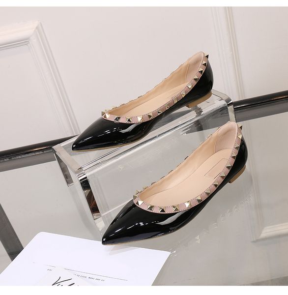 simplicity new pattern superstar loafers rivet versatile genuine leather europe and america pointed women's flat shoes walking shoes, Black
simplicity new pattern superstar loafers rivet versatile genuine leather europe and america pointed women's flat shoes walking shoes, Black