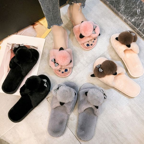 women home slippers cartoon bow fashion flat shoes women winter slipper short plush home warm thick soft shoes, Black
women home slippers cartoon bow fashion flat shoes women winter slipper short plush home warm thick soft shoes, Black