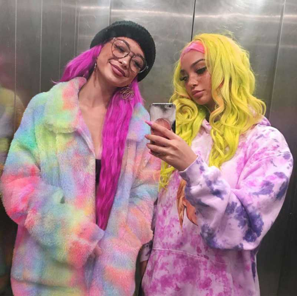 women's fur & faux 2021 winter tie-dyed furry teddy bear jacket loose casual zipper female rainbow warm pike coat, Black
women's fur & faux 2021 winter tie-dyed furry teddy bear jacket loose casual zipper female rainbow warm pike coat, Black