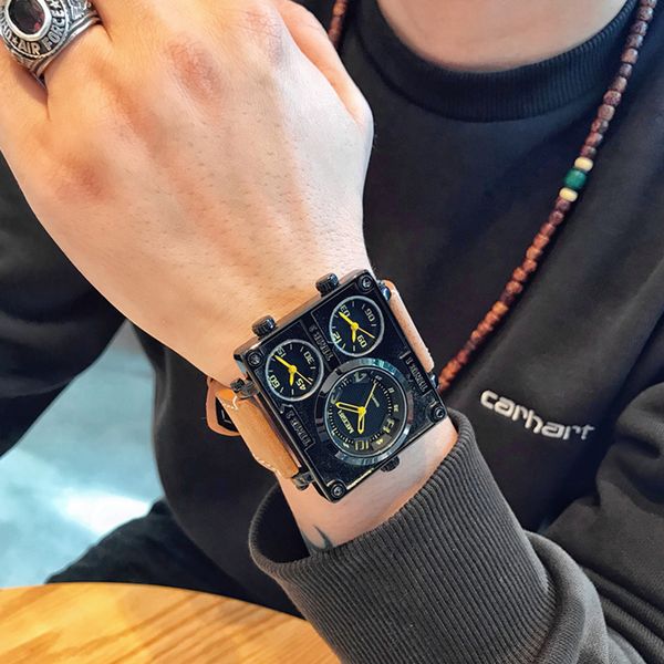 wristwatches megir creative big square dial quartz men luxury brand multi time zone sports watches male relogios masculinos, Slivery;brown
wristwatches megir creative big square dial quartz men luxury brand multi time zone sports watches male relogios masculinos, Slivery;brown