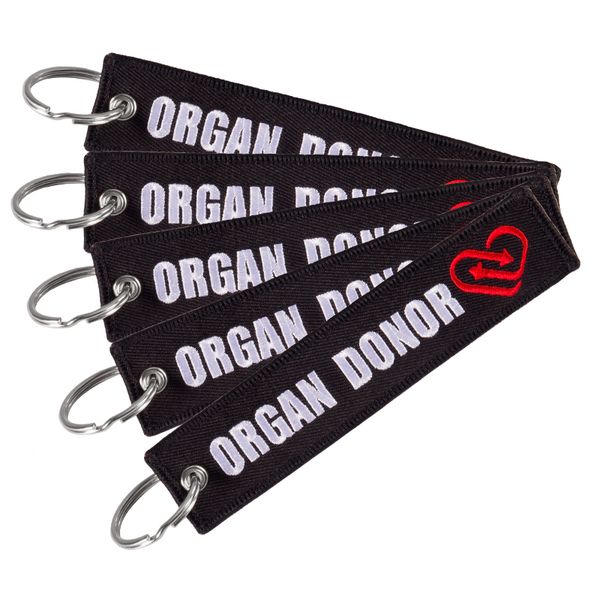 5 pcs fashion keychain organ donor keychains holder for motorcycles remove before flight key fobs organ donor embroidery keyring, Silver
5 pcs fashion keychain organ donor keychains holder for motorcycles remove before flight key fobs organ donor embroidery keyring, Silver