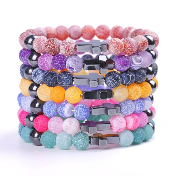 jewelry designer bracelet black magnetic cross bracelet 8mm colorful weathered agate couple elastic beaded bracelets gifts
jewelry designer bracelet black magnetic cross bracelet 8mm colorful weathered agate couple elastic beaded bracelets gifts
