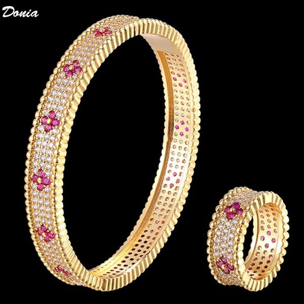 donia jewelry party european and american fashion large classic flower micro inlaid zirconia bracelet ring set designer bracelet ring set, Black
donia jewelry party european and american fashion large classic flower micro inlaid zirconia bracelet ring set designer bracelet ring set, Black
