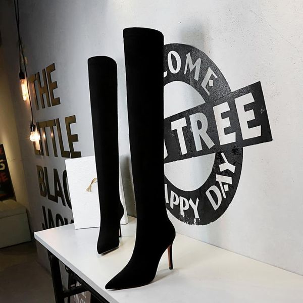 boots bigtree 2021 fashion runway stretch fabric sock pointy toe over-the-knee heel thigh high pointed woman boot, Black
boots bigtree 2021 fashion runway stretch fabric sock pointy toe over-the-knee heel thigh high pointed woman boot, Black