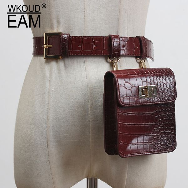 wkoud eam 2020 new metal buckle leather belt bag for women fashion shoulder messenger bag wild popular tide pf364, Black;brown
wkoud eam 2020 new metal buckle leather belt bag for women fashion shoulder messenger bag wild popular tide pf364, Black;brown