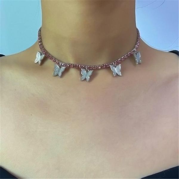 new cute small animal crystal jewelry charms butterfly pendant necklace pink rhinestone diamante choker for women girls gift, Silver
new cute small animal crystal jewelry charms butterfly pendant necklace pink rhinestone diamante choker for women girls gift, Silver