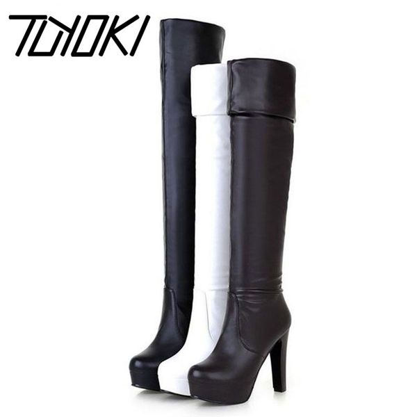tuyoki плюс размер 32-45 женщины над коленом boots fur платформа зимняя обувь женская мода офис дамы теплый высокие каблуки сапоги, Black
tuyoki плюс размер 32-45 женщины над коленом boots fur платформа зимняя обувь женская мода офис дамы теплый высокие каблуки сапоги, Black