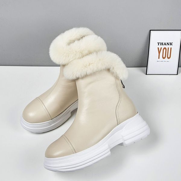 mljuese 2020 women ankle boots cow leather winter wool blend round toe zippers platform female snow boots party dress wedding, Black
mljuese 2020 women ankle boots cow leather winter wool blend round toe zippers platform female snow boots party dress wedding, Black