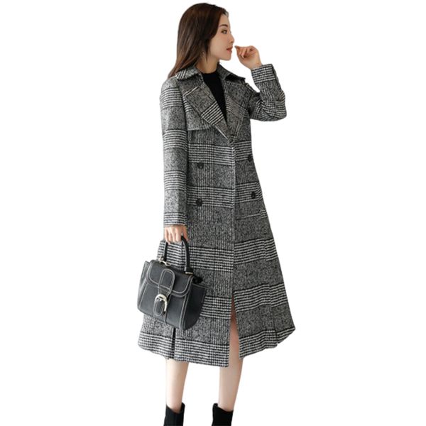 new autumn winter plaid woolen coat women korean casual woolen coats plus size women's long workwear windbreaker tide 3xl ff1150, Black
new autumn winter plaid woolen coat women korean casual woolen coats plus size women's long workwear windbreaker tide 3xl ff1150, Black
