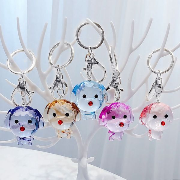 transparent crystal dog keychain love rope key chains decorative pendants for women bags accessories car key cute gifts, Silver
transparent crystal dog keychain love rope key chains decorative pendants for women bags accessories car key cute gifts, Silver