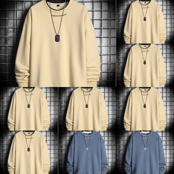 2020 spring and autumn long-sleeved t- t- sweater shirt base shirt men's clothes trendy loose ins sweater all-match solid color jbjgu, Black
2020 spring and autumn long-sleeved t- t- sweater shirt base shirt men's clothes trendy loose ins sweater all-match solid color jbjgu, Black