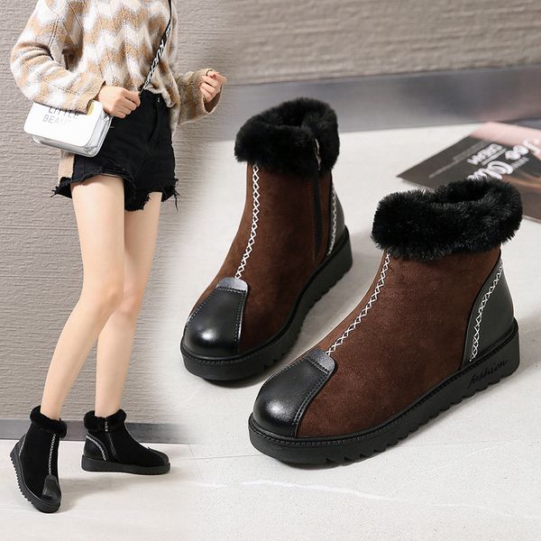 new women martin boots autumn winter boots classic zipper snow ankle winter suede warm fur plush women shoes 35-40, Black
new women martin boots autumn winter boots classic zipper snow ankle winter suede warm fur plush women shoes 35-40, Black