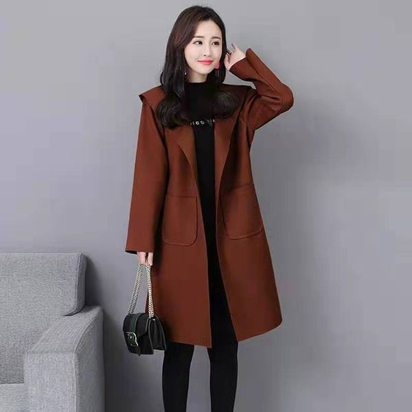 autumn winter women coats casual jackets long sleeve blends outwear female elegant wool coat, Black
autumn winter women coats casual jackets long sleeve blends outwear female elegant wool coat, Black