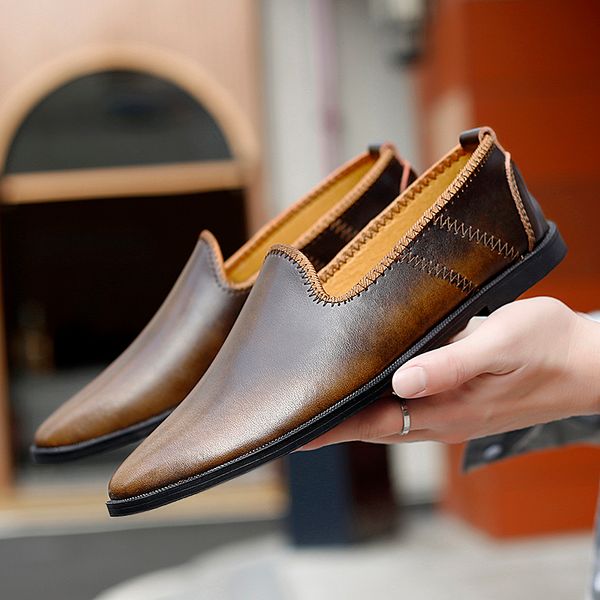 dress shoes mens casual summer men loafers genuine leather male driving light breathable slip on boat 36-44, Black
dress shoes mens casual summer men loafers genuine leather male driving light breathable slip on boat 36-44, Black