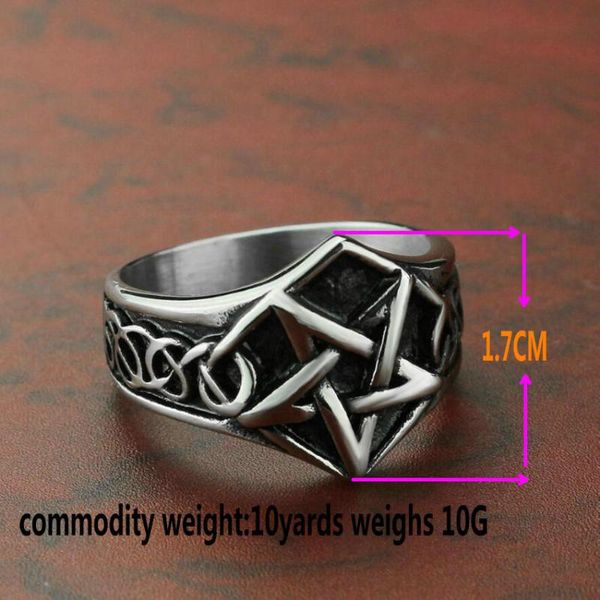 cluster rings titanium steel pentagram ring viking stainless index finger geometric religious, Golden;silver
cluster rings titanium steel pentagram ring viking stainless index finger geometric religious, Golden;silver