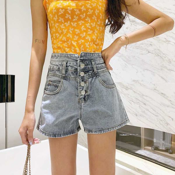 2020 new summer shorts women vintage irregular washed denim shorts loose high waist single-breasted denim pants female, Blue
2020 new summer shorts women vintage irregular washed denim shorts loose high waist single-breasted denim pants female, Blue