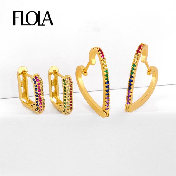 flola gold filled heart hoop earrings for women micro pave square hoop earring with crystal cubic zircon rainbow jewelry erss56, Golden;silver
flola gold filled heart hoop earrings for women micro pave square hoop earring with crystal cubic zircon rainbow jewelry erss56, Golden;silver