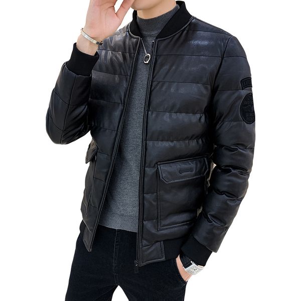 Men's Winter Coat PU Jacket New Autumn and Winter Fashion PU Leather Thick Warm Korean Style with Pockets Zipper Stand Collar
Men's Winter Coat PU Jacket New Autumn and Winter Fashion PU Leather Thick Warm Korean Style with Pockets Zipper Stand Collar