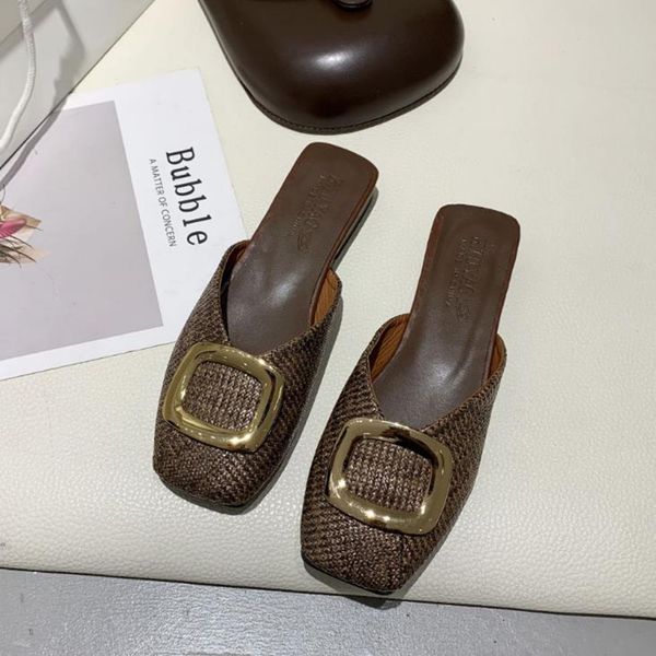 slipper women 2020 spring and autumn summer flat heel square head metal buckle muller shoes baotou half drag chaussures femme, Black
slipper women 2020 spring and autumn summer flat heel square head metal buckle muller shoes baotou half drag chaussures femme, Black