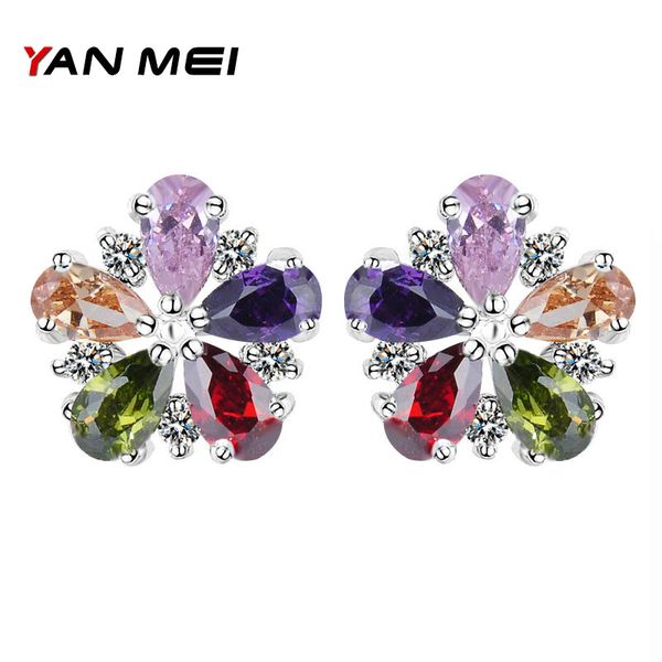 stud yan mei style flower shape colorful cubic zirconia silver plated earrings for woman accessories yme0141, Golden;silver
stud yan mei style flower shape colorful cubic zirconia silver plated earrings for woman accessories yme0141, Golden;silver