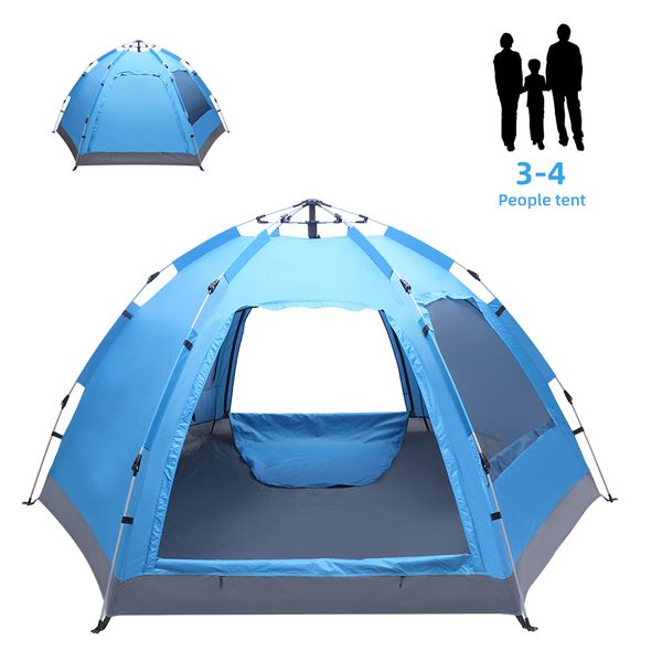 3-4 person pop up tent quick automatic opening waterproof camping equipment tourism travel outdoors single layers camping tents
3-4 person pop up tent quick automatic opening waterproof camping equipment tourism travel outdoors single layers camping tents