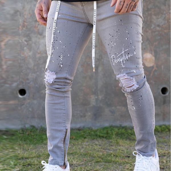men's jeans 3 styles trendy men skinny biker destroyed frayed fit denim ripped pants side stripe pencil hip hop streetwear, Blue
men's jeans 3 styles trendy men skinny biker destroyed frayed fit denim ripped pants side stripe pencil hip hop streetwear, Blue