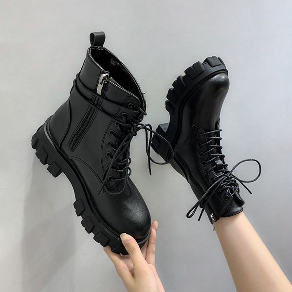 boots shoes luxury designer booties ladies lace up round toe fashion autumn rock rubber summer pu, Black
boots shoes luxury designer booties ladies lace up round toe fashion autumn rock rubber summer pu, Black