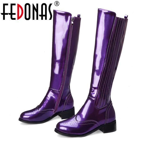 fedonas new big size patent leather women knee high boots fashion party night club shoes woman winter warm long riding boots, Black
fedonas new big size patent leather women knee high boots fashion party night club shoes woman winter warm long riding boots, Black