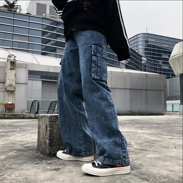 tooling jeans men wide leg pants straight denim pants snowflake men big pocket trousers 2020 new original, Blue
tooling jeans men wide leg pants straight denim pants snowflake men big pocket trousers 2020 new original, Blue
