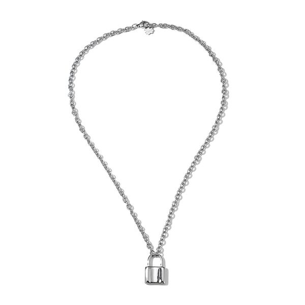 carlidana2020 new stainless steel punk ladies lock necklace mens padlock pendant necklace ladies fashion jewelry gift, Silver
carlidana2020 new stainless steel punk ladies lock necklace mens padlock pendant necklace ladies fashion jewelry gift, Silver