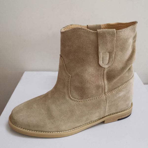 crisi nude suede ankle boots for women hidden 5cm increase heel short boots comfortable flat winter shoes woman botas mujer 200925, Black
crisi nude suede ankle boots for women hidden 5cm increase heel short boots comfortable flat winter shoes woman botas mujer 200925, Black
