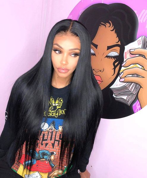 4x4 lace closure wig pre plucked with baby hair 26inches brazilian remy straight lace front human hair wigs, Black
4x4 lace closure wig pre plucked with baby hair 26inches brazilian remy straight lace front human hair wigs, Black