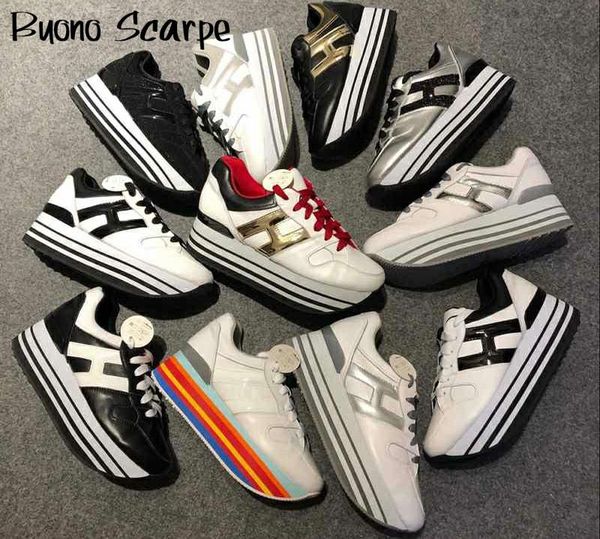 platform sneakers new autumn leather platform muffin sole women shoes casual rainbow bottom lace up comfy increased heel shoes, Black
platform sneakers new autumn leather platform muffin sole women shoes casual rainbow bottom lace up comfy increased heel shoes, Black