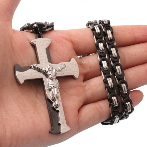 granny chic cool jesus cross pendant necklace for men stainless steel byzantine box chain necklace men jewelry gift 18-36, Silver
granny chic cool jesus cross pendant necklace for men stainless steel byzantine box chain necklace men jewelry gift 18-36, Silver