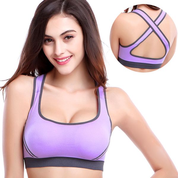 women sports bra underwear shockproof breathable cross back for running yoga fitness asd88, White;black
women sports bra underwear shockproof breathable cross back for running yoga fitness asd88, White;black