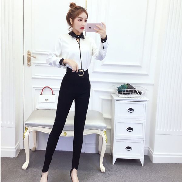 women dressises 2020 new fashion lady silky all-match shirt high waist slim stretch pencil pants two-piece suit women, Black;white
women dressises 2020 new fashion lady silky all-match shirt high waist slim stretch pencil pants two-piece suit women, Black;white