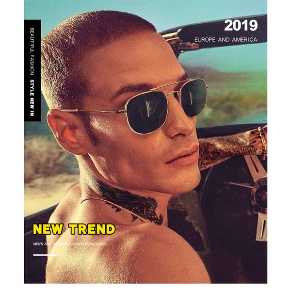 new 2020 vintage square metal frame aviation sunglasses men/women classic gradient pilot retro brand design black green blue, White;black
new 2020 vintage square metal frame aviation sunglasses men/women classic gradient pilot retro brand design black green blue, White;black