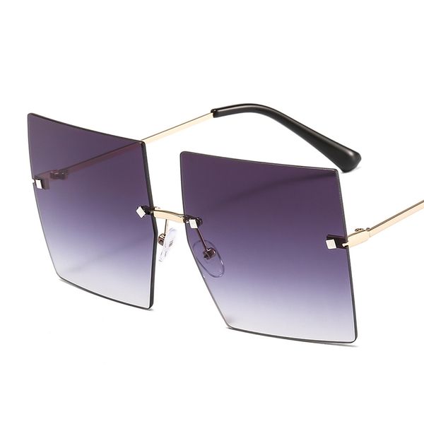 big box rimless eyewear men and women fashion anti-uv glasses designer personality men and women sunglasses, White;black
big box rimless eyewear men and women fashion anti-uv glasses designer personality men and women sunglasses, White;black