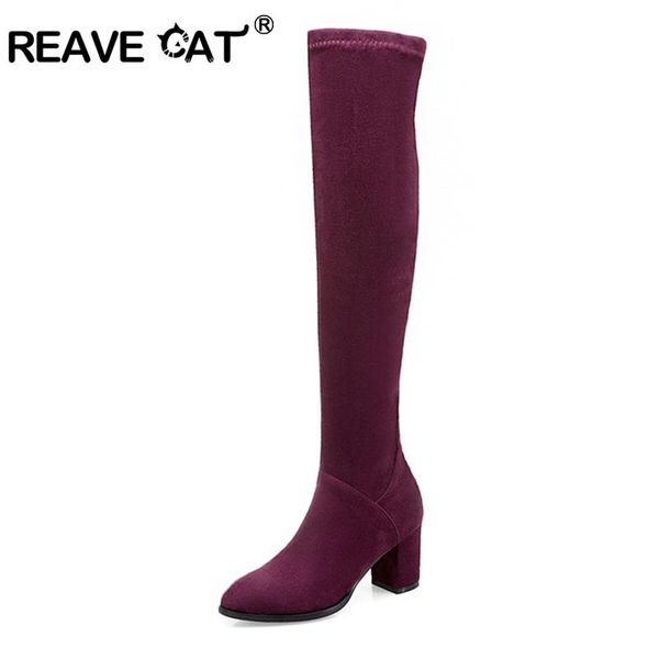 reave cat new women boots over the knee boots female thick heel boot platform stretch woman shoes botte size 34-43 b888a, Black
reave cat new women boots over the knee boots female thick heel boot platform stretch woman shoes botte size 34-43 b888a, Black