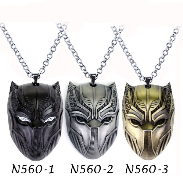 3 infinity war black panther necklace superhero mask metal pendant jewelry men and women accessories, Silver
3 infinity war black panther necklace superhero mask metal pendant jewelry men and women accessories, Silver