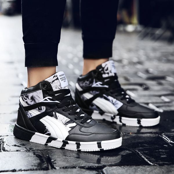 2020new print luxury winter mens casual warm shoes ankle hip hop high men sneaker pu leather shoes big size 35-45, Black
2020new print luxury winter mens casual warm shoes ankle hip hop high men sneaker pu leather shoes big size 35-45, Black