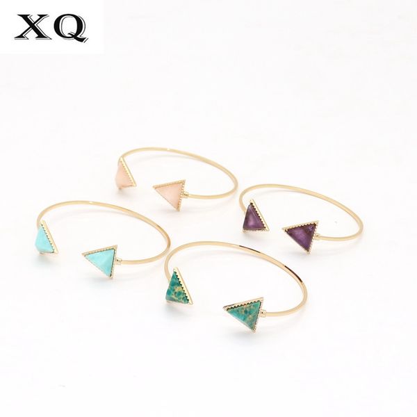 bangle xq ladies fashion purple stone triangle elegant fresh blue green alloy bracelet opening jewelry wholesale party gifts, Black
bangle xq ladies fashion purple stone triangle elegant fresh blue green alloy bracelet opening jewelry wholesale party gifts, Black