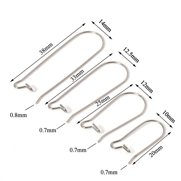 50pcs 20/25/33/38mm stainless steel ear wires earring hook clasps for diy jewelry making findings women earrings accessories
50pcs 20/25/33/38mm stainless steel ear wires earring hook clasps for diy jewelry making findings women earrings accessories