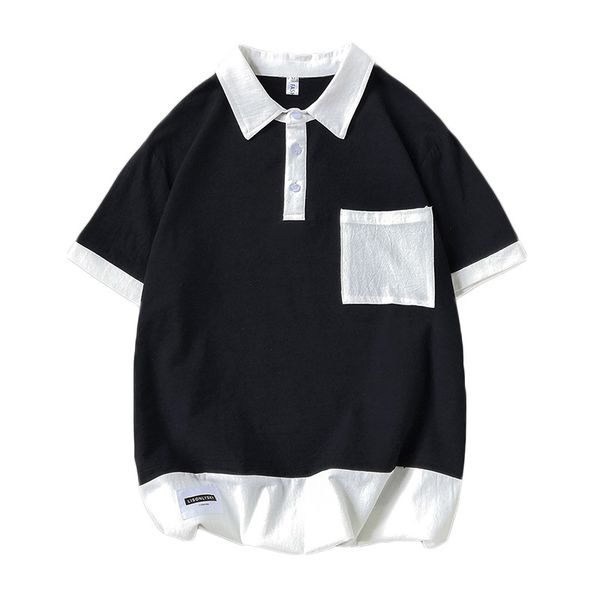 european station style 2020 summer new cut short sleeve t-shirt men's loose polo shirt fashion, popular, White;black
european station style 2020 summer new cut short sleeve t-shirt men's loose polo shirt fashion, popular, White;black