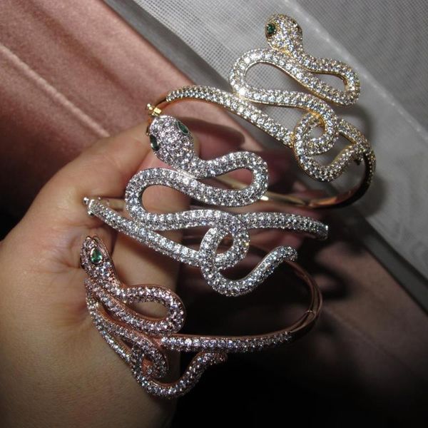 promotizircon stone snake bracelet bangle designer party jewelry no fade for women, Black
promotizircon stone snake bracelet bangle designer party jewelry no fade for women, Black