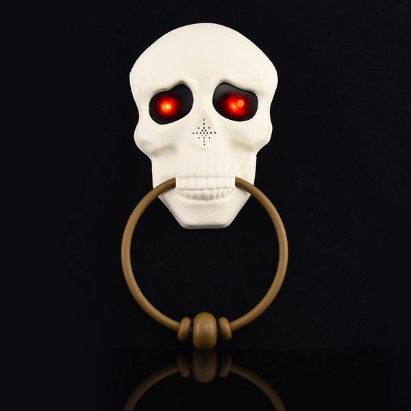 Halloween Party Doorbell Diy Decoration Props Scary Eyes Lighting Skull Shape Doorbell Toy Haunted House Party Decoration 10367